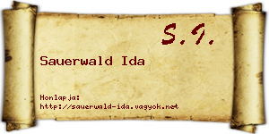 Sauerwald Ida névjegykártya